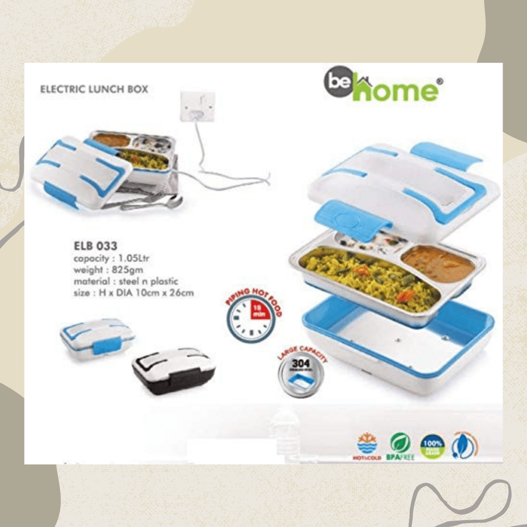 BeHome Steel Electric Lunch Box ELB033