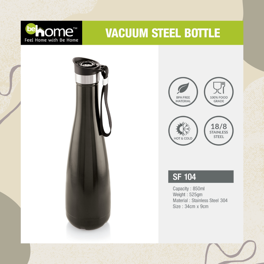 BeHome Vacuum Steel Water Bottle SF104