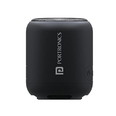 Portronics SoundDrum 1 10W TWS Portable Bluetooth 5.3 Speaker with Powerful  bass(Black)